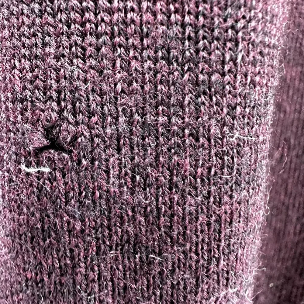 Hart Schaffner Marx 1/4 Zip Pullover Sweater Extra Fine Merino Wool Maroon Red L